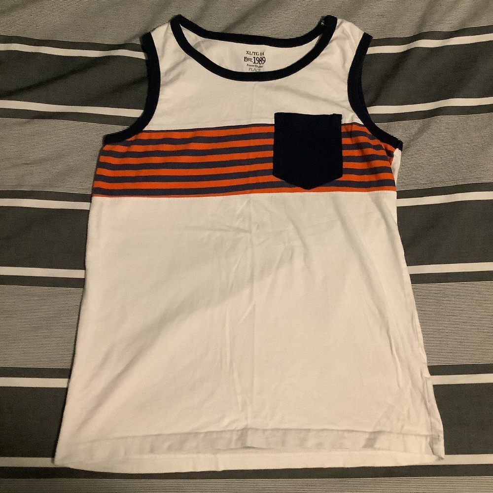 White Stripped Tank Top